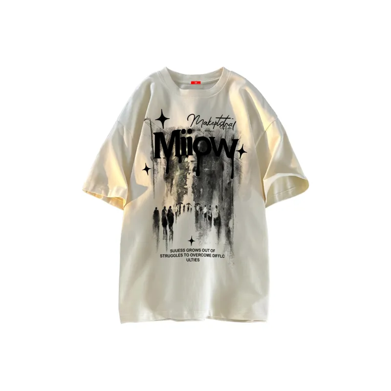MIIOW Trend Party Series T-Shirt Unisex Black-4