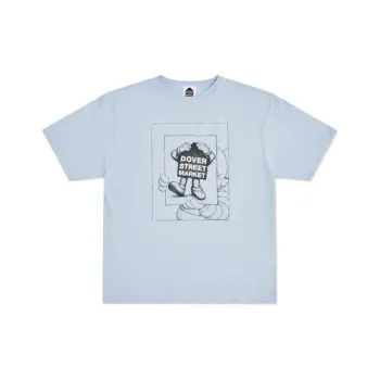KAWS Dover Street Market Co-brand T-Shirts Unisex Light Gray