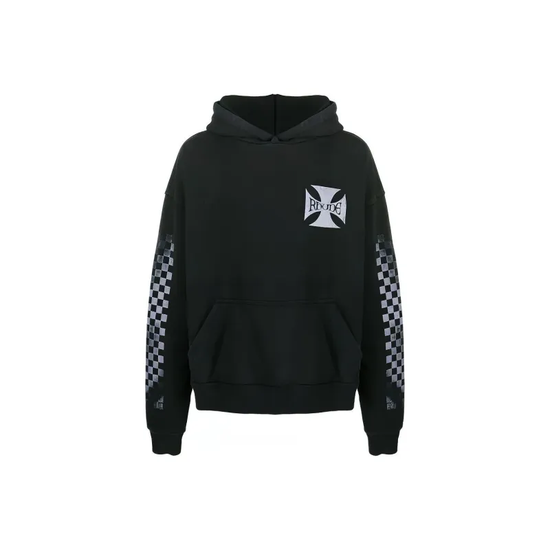 RHUDE Classic Checker Graphic Hoodie-0