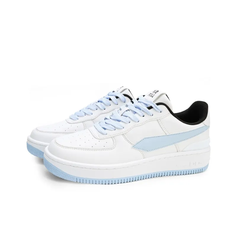 GLO BULL Anti Slip And Wear Resistant Breathable Low Top Skateboard Shoes Unisex White And Black Moon-2