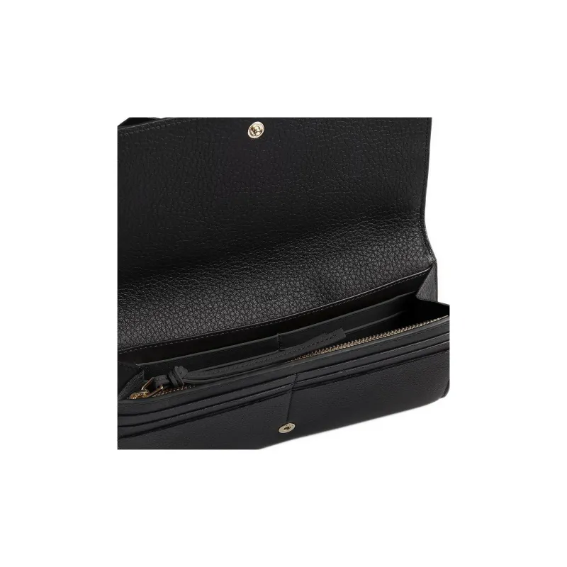 Chloe Alphabet Grain Calfskin Wallet Women's Black-4