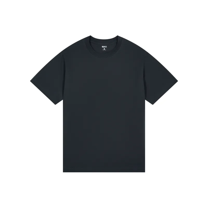 MIANDEMEIXUE Loose Fit Casual Inner Short Sleeved T Shirt Unisex Solid Color-4