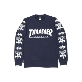 Thrasher Crew Neck Regular Sweatshirt Japan Version Unisex Navy Blue