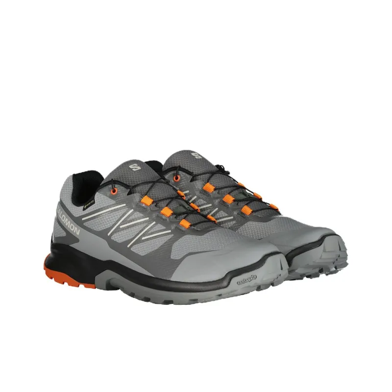 SALOMON XA FLYER GTX Anti Slip Wear Resistant Low Top Trail Running Shoes Men's Gray-3