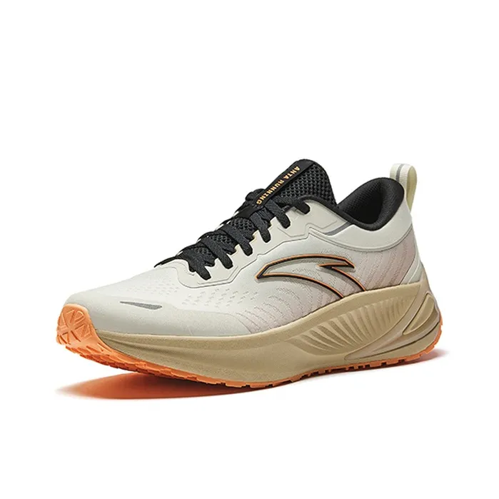 Anta Anti Slip Wear Resistant Low Top Casual Running Shoes Men's Beige-1