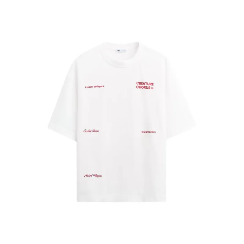 ZARA T Shirts Men White-0