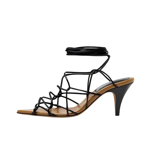 KHAITE Arden Strap Sandals 7.5cm Women's Black