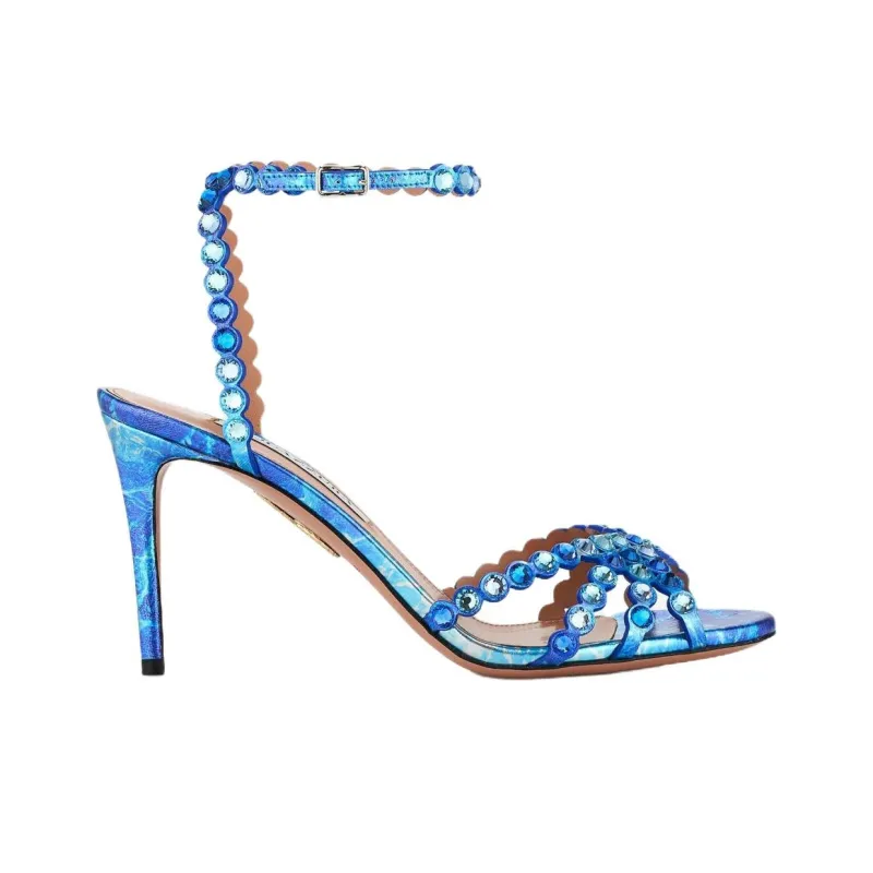 AQUAZZURA Tequila Strap Sandals 8.5cm Women's Blue-1