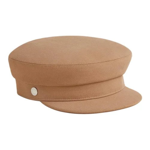 HERMES Fabric Rayon Elastane Hats & Caps Women's Brown