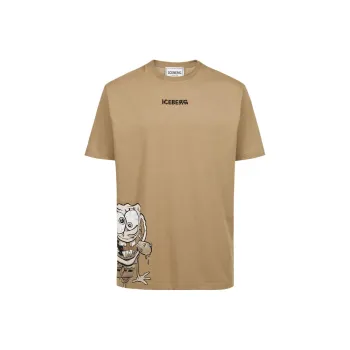 Iceberg Logo Embroidered T Shirt