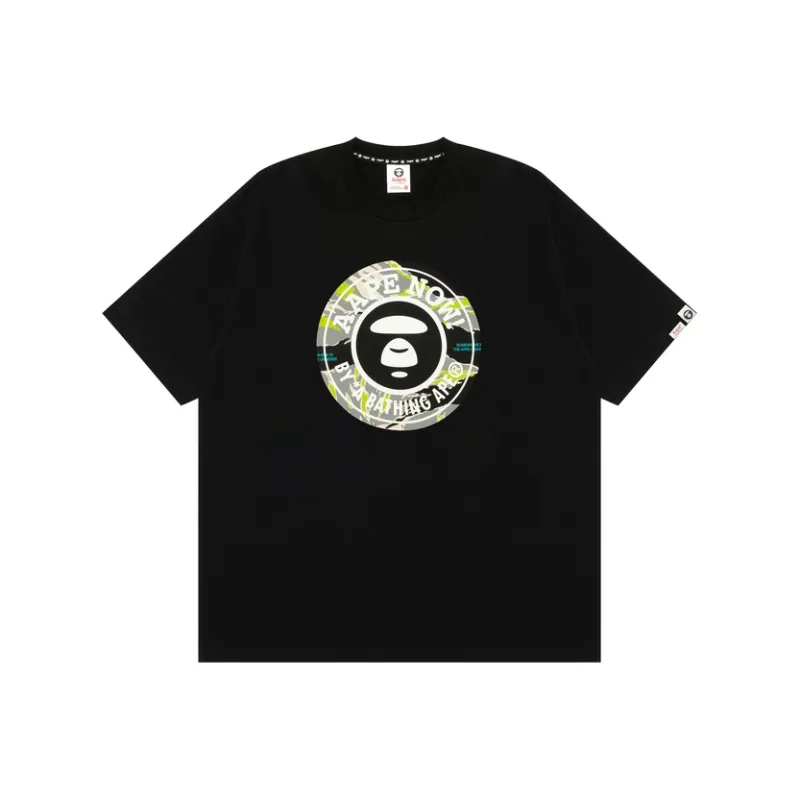 Aape Moonface print Cotton T shirt-0