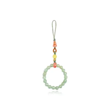 Fuxin Cell Phone Pendants Green Jade Unisex