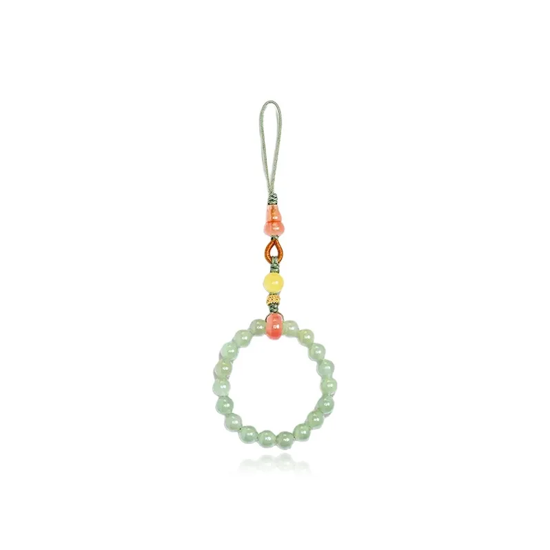 Fuxin Cell Phone Pendants Green Jade Unisex-0