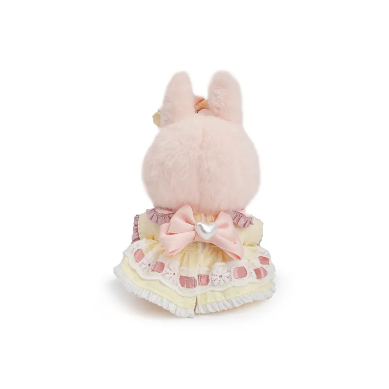 [Dress Up Doll] POP MART LABUBU THEMONSTERS Pink Princess Hang Tag Box Labubu Vinyl Sitting Party, 15cm In Height-4