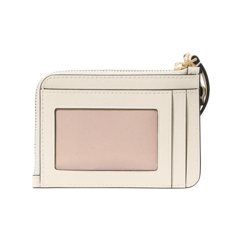 Kate Spade Cow Split Leather Wallet Coin Purse Women's White & Multicolor-1