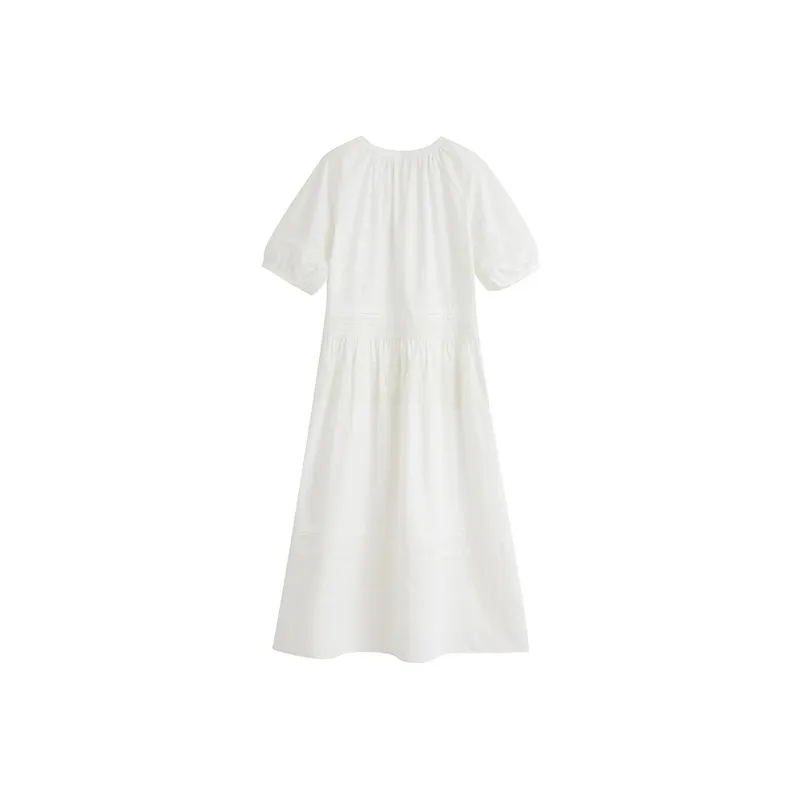 Inman Long Sleeved Dress Women's Pearl White-1