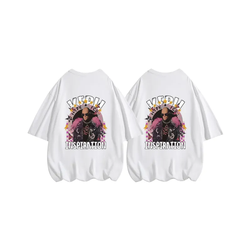 Kepu T Shirt Unisex 2 Pack 2 Pack White+White-1