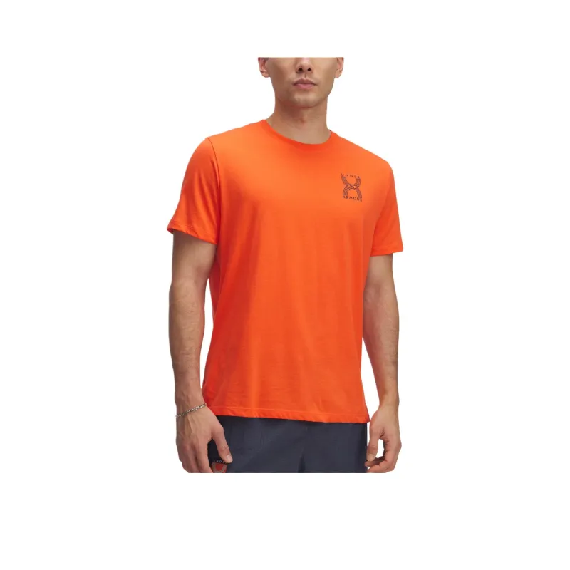 Under Armour SS25 T Shirt Men's Orange/Downpour Gray-0