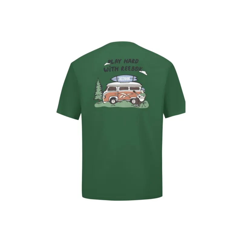 Reebok T Shirt Unisex Dark Green-0