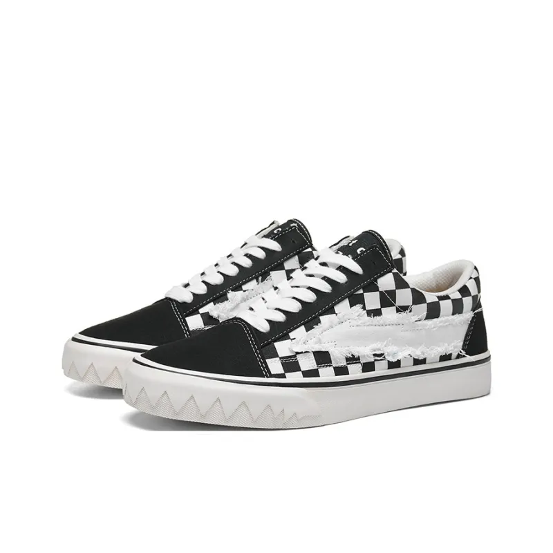 VFTS Canvas Shoes Unisex Black White-2