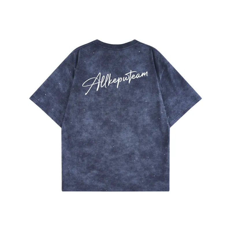 Kepu T-Shirt Unisex Navy Blue With Red Print-2