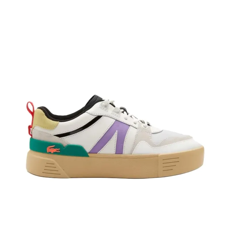 LACOSTE L002 Anti Slip Wear Resistant Low Top Skateboard Shoes Women's White-1