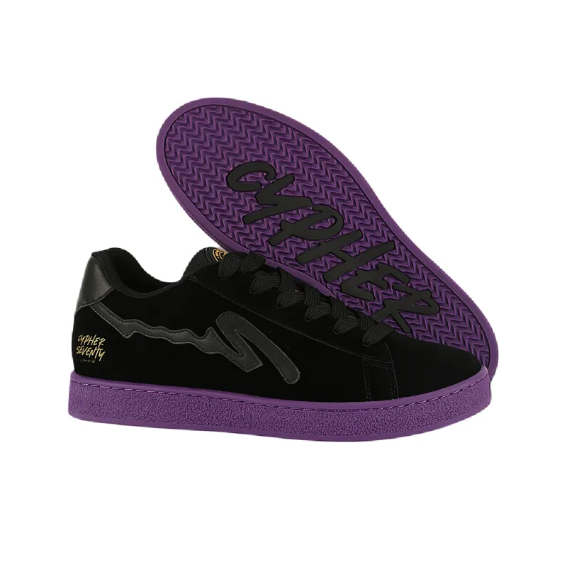 Cypher Seventy Sefsa Leowalk Low Top Skateboard Shoes Unisex Black Purple-4