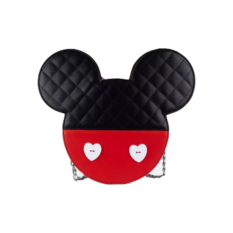 Loungefly Faux Leather Crossbody Bag Women's Disney Mickey Mouse Red Polka Dot-1