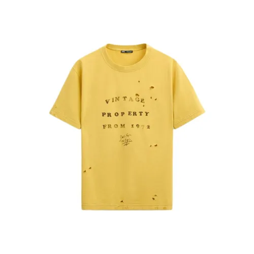 ZARA T Shirts Men Yellow