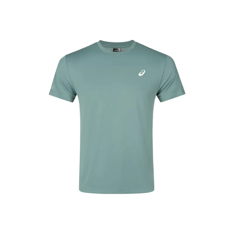 Asics T-Shirts Men Gray Green-0