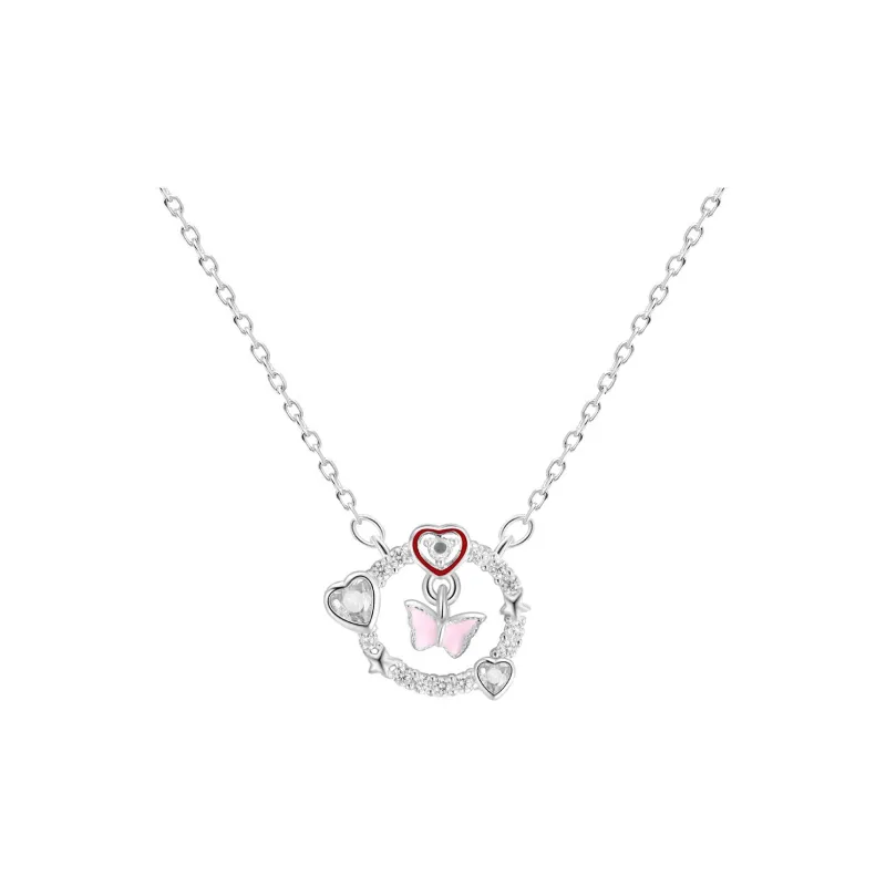 Happy Tide S999 Fine Silver Necklaces Women's-0