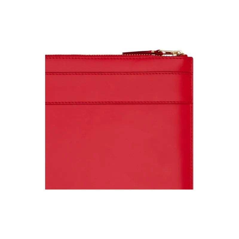 CDG Calfskin Wallet Women's Red-3