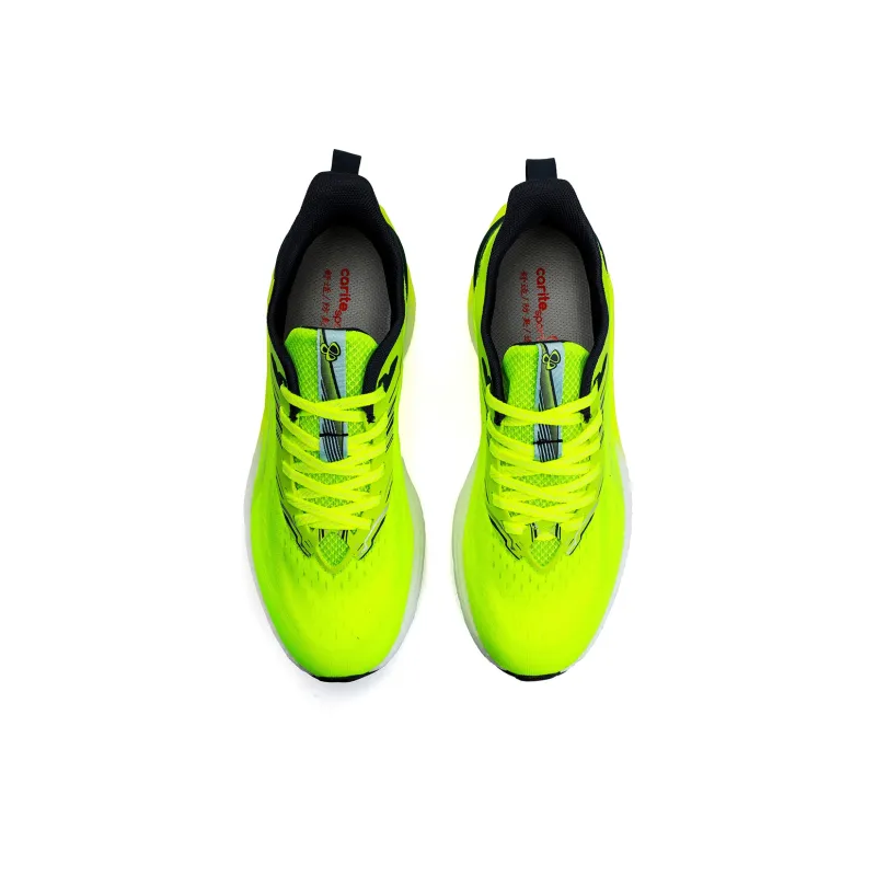 CariteSport Running Shoes Men Low Top White, Black, Green-7