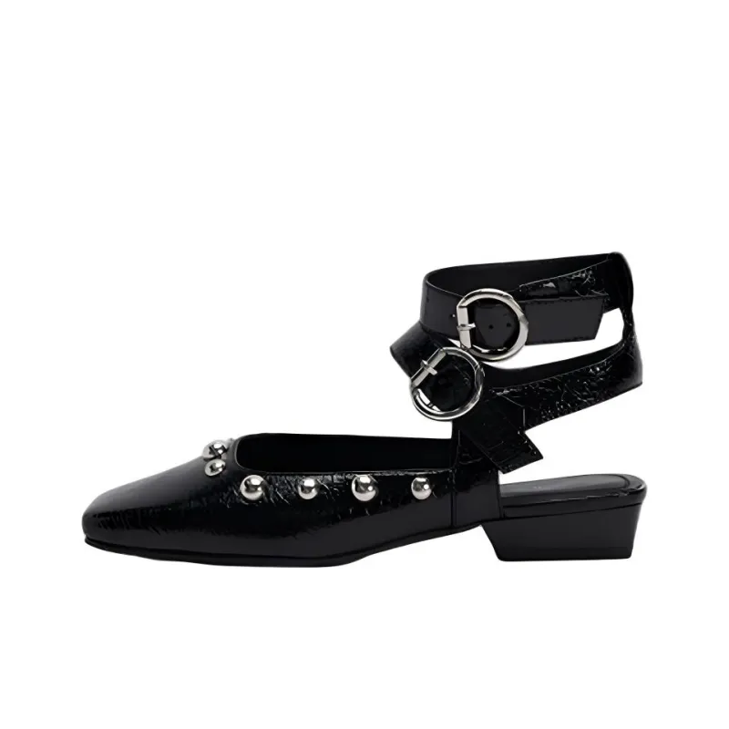 URBAN REVIVO Casual Single Shoes Women's Black-0