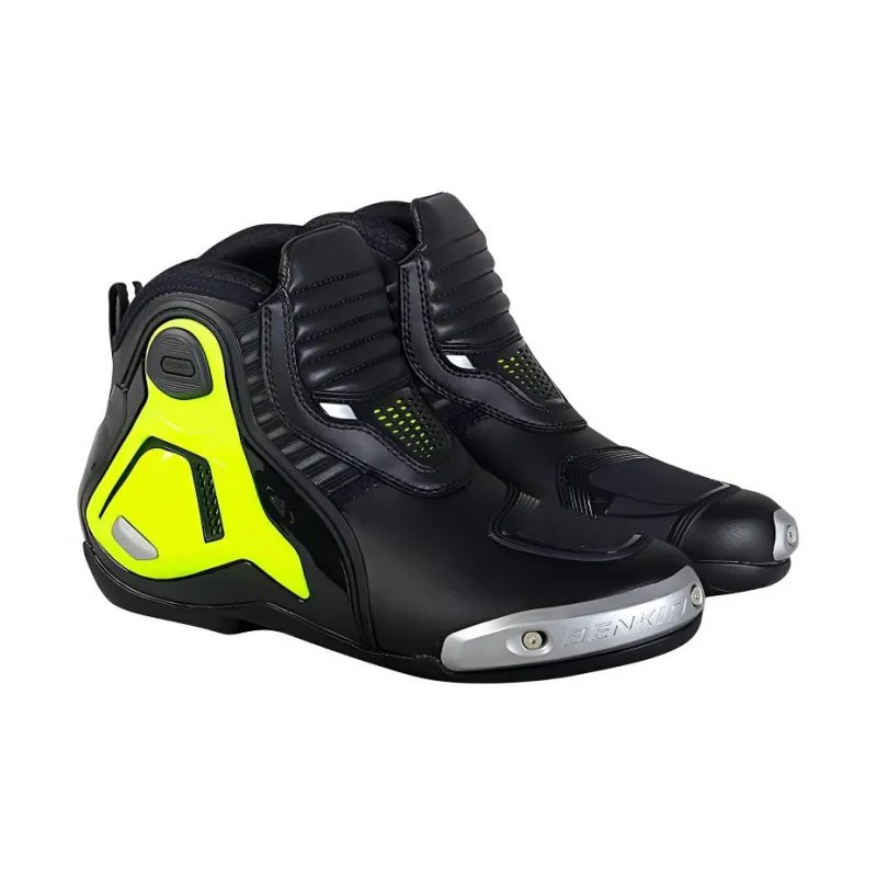 BENKIA Breathable And Wear resistant Motorcycle Shoes Unisex Black Neon Green-1