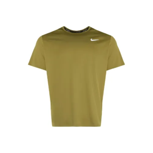 Nike Clothing T Shirts Men Olive Green