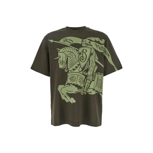 Burberry Equestrian Knight Printed Crewneck T Shirt