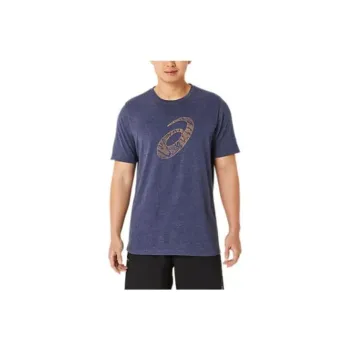 Asics Unisex Asics Spiral A Fill Tee T-Shirt Men's Marine Blue