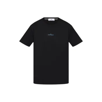 STONE ISLAND Logo Printed Crewneck T Shirt