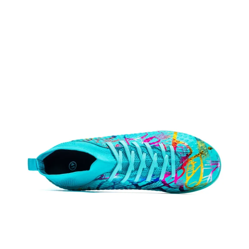 QIUTEXIONG FG Rubber Long Studs TF Rubber Broken Studs Soft Ground Firm Ground Balance Soccer Shoes Unisex-9