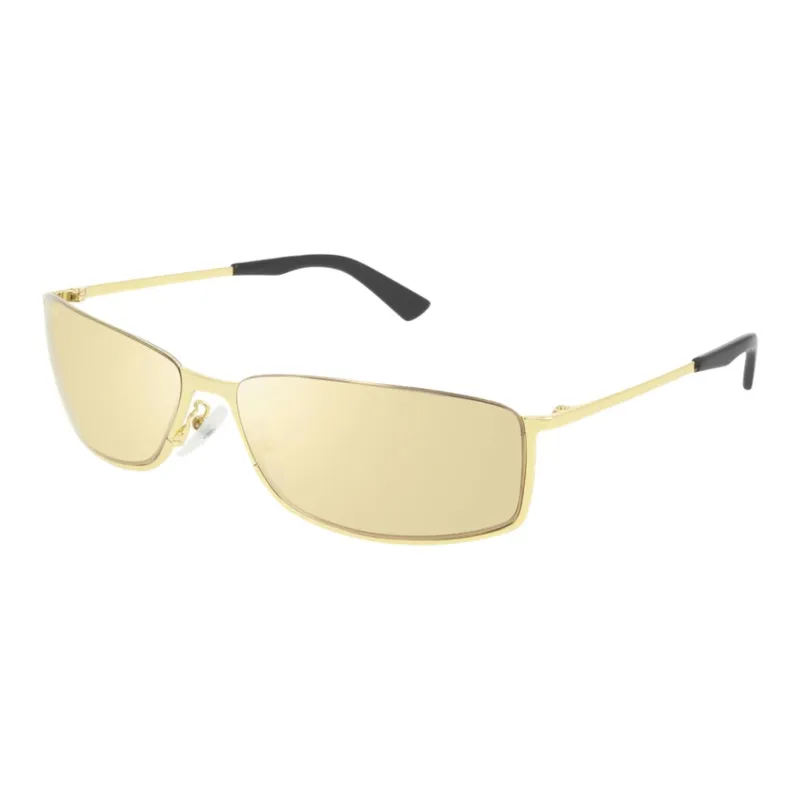Balenciaga Metal Rectangular Sunglasses Men's Gold-0