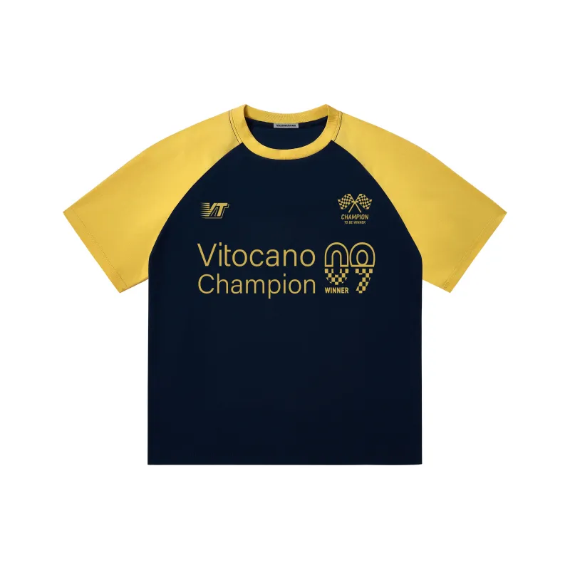 Vitocano T-Shirt Unisex White & Navy Blue-6