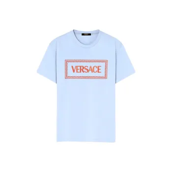 VERSACE Logo Printed Crewneck T Shirt
