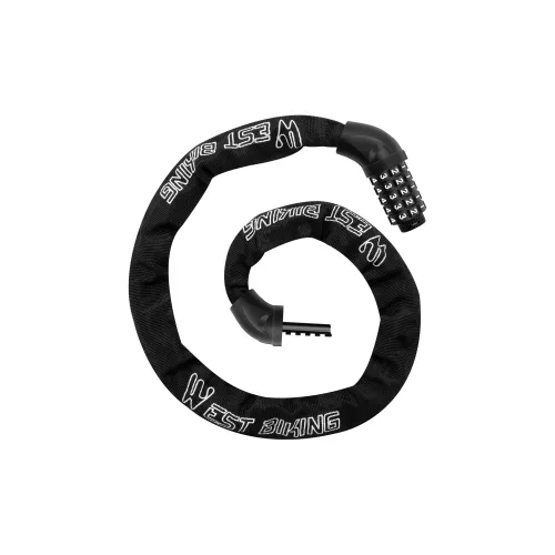WEST BIKING Bicycle Locks Anti Pick Anti Rust Protective Adjustable Chain Lock