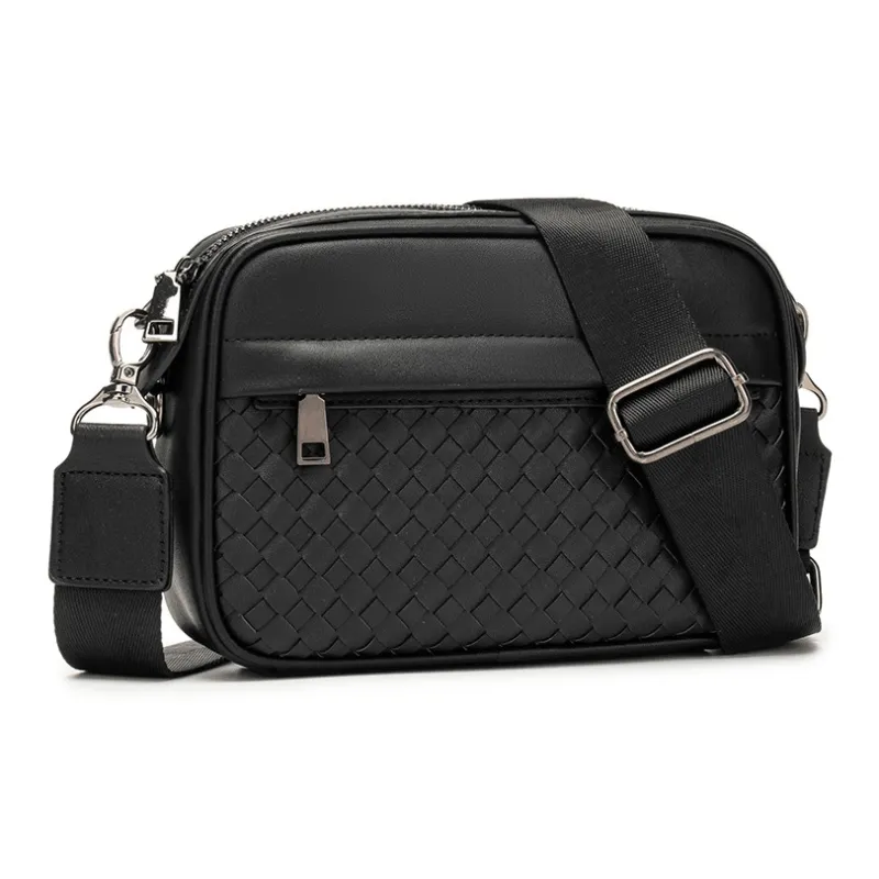 Old Man's Head Synthetic Leather Crossbody Bag Regular Men's Black-2