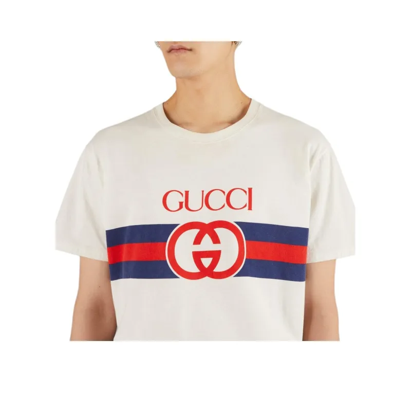 GUCCI T-Shirts Men White-5
