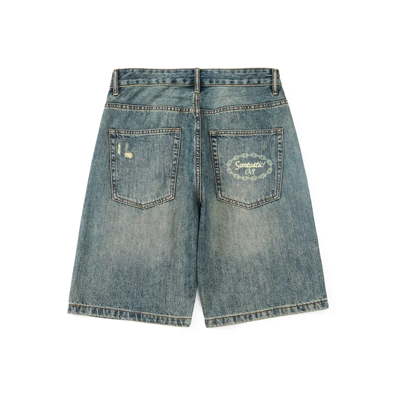 SANTASTIC Denim Shorts Men's Yellow Mud-1