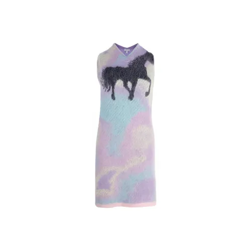 LOEWE Sleeveless Dresses Women's Pink Purple