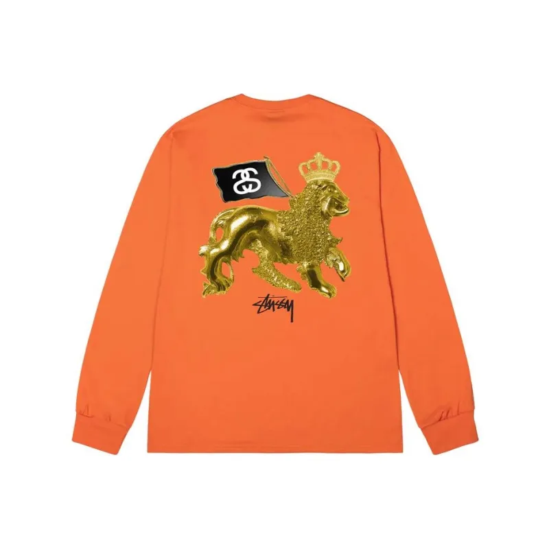 Stussy Gold Lion Long Sleeve Tee-2