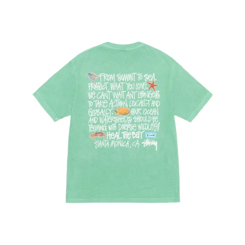 Stussy Heal The Bay Pigment Dyed Summit To Sea Tee-4